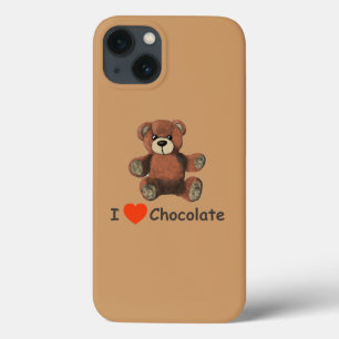 Niedlich I Herz (Liebe) Schokolade Teddy Bär Case-Mate iPhone Hülle