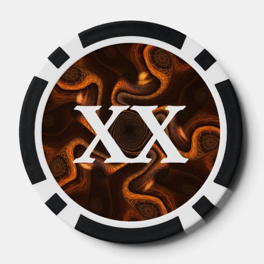 Niedlich I Herz (Liebe) Schokolade Teddy Bär Pokerchips (Rückseite)