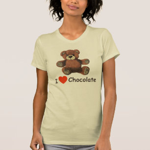 Niedlich I Herz (Liebe) Schokolade Teddy Bär T-Shirt