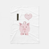 Niedlich I Herzschweine Desgin Fleecedecke (Vorderseite)