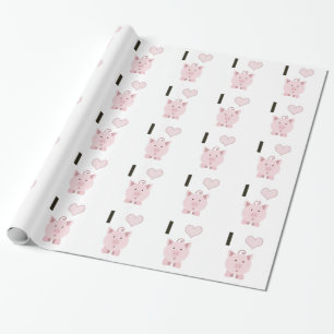 Niedlich I Herzschweine Desgin Geschenkpapier