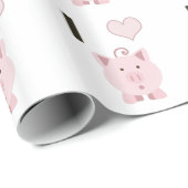Niedlich I Herzschweine Desgin Geschenkpapier (Rolleneckpunkt)