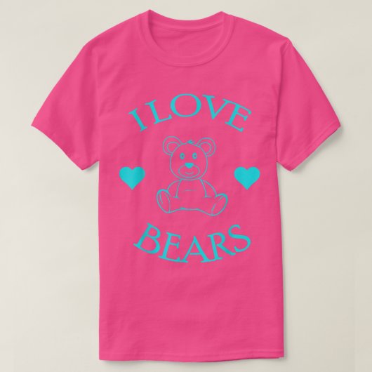 Niedlich I Liebe Bears Geschenkbär Lover568 T-Shirt (Design vorne)