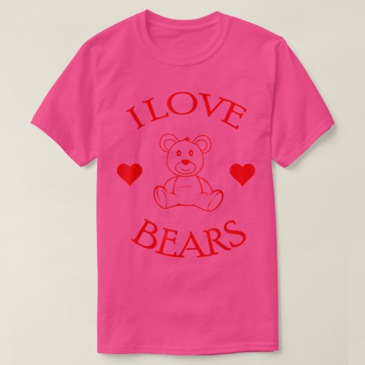 Niedlich I Liebe Bears Geschenkbär Lover 569 T-Shirt (Design vorne)