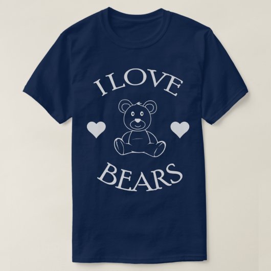 Niedlich I Liebe Bears Geschenke Bear Lover Premiu T-Shirt (Design vorne)