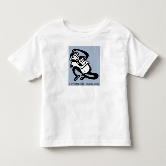 Niedlich I Liebe BONOBOS - Tiergrafik - Kleinkind T-shirt (Vorderseite)