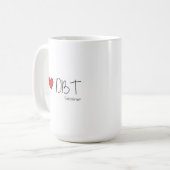 Niedlich I LIEBE DBT-Tasse Kaffeetasse (Vorderseite Links)