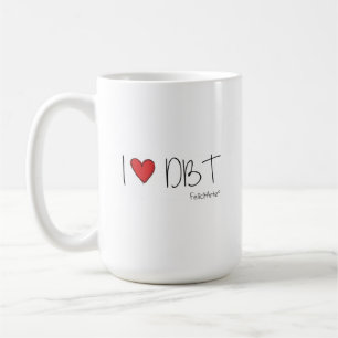 Niedlich I LIEBE DBT-Tasse Kaffeetasse