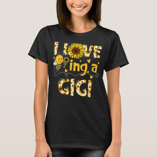 Niedlich I Liebe, eine Gigi Sonnenblume Mutter s D T-Shirt (Vorderseite)