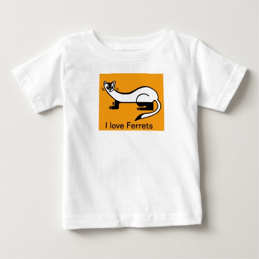 Niedlich I Liebe FERRETS - Tiergrafiken - Baby T-shirt (Vorderseite)
