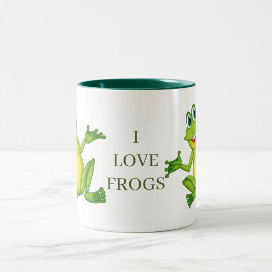 Niedlich I Liebe Frösche Zweifarbige Tasse (Mittel)