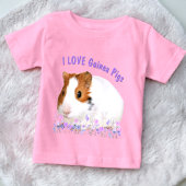 Niedlich I LIEBE Guinea Schweine Weißer, benutzerd Baby T-shirt
