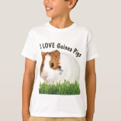Niedlich I LIEBE Guinea Schweine Weißer, benutzerd T-Shirt (Vorderseite)