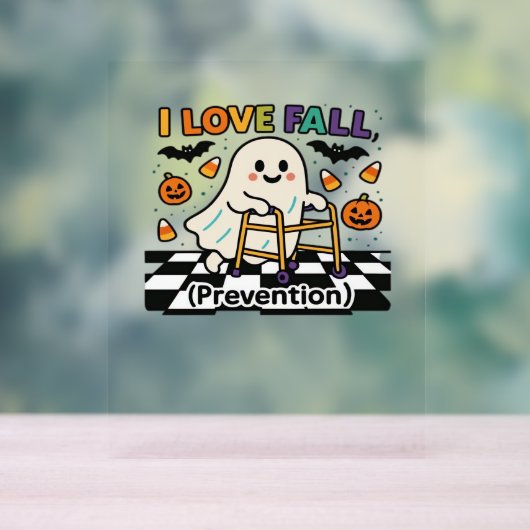 Niedlich I Liebe Herbstverhütung Physikalischer Th Acrylschild (Neutral)