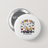 Niedlich I Liebe Herbstverhütung Physikalischer Th Button (Vorne & Hinten)