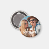 Niedlich I Liebe Herz Foto Paare Personalisierter  Magnet (Vorderseite/Rückseite)