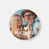 Niedlich I Liebe Herz Foto Paare Personalisierter  Magnet (Vorne)