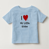 Niedlich I Liebe (Herz) Meine kleine Schwester Kleinkind T-shirt (Vorderseite)