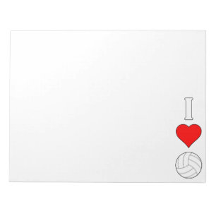 Niedlich I Liebe/Herzvolleyball Notizblock