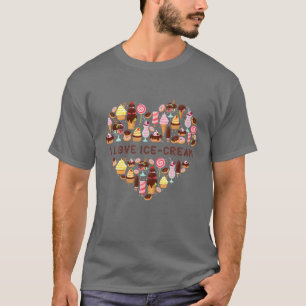 Niedlich I Liebe Ice Creme Sweet Donuts Cakes Cone T-Shirt