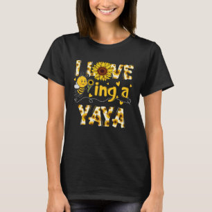 Niedlich I Liebe ist eine Yaya Sonnenblume Mutter  T-Shirt