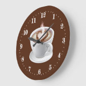 Niedlich I Liebe Kaffee Bar Große Wanduhr (Winkel)