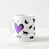 Niedlich I Liebe Katzen Gemustert Kaffeetasse (Vorderseite Links)