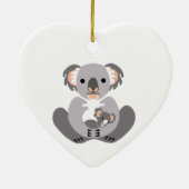 Niedlich I Liebe KOALAS - Marsupial-Green Keramik Ornament (Hinten)