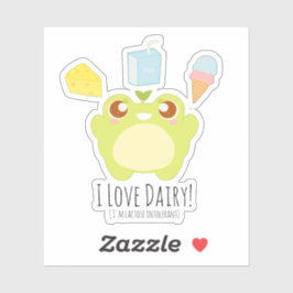 Niedlich I Liebe Leckereien Frosch Aufkleber