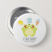 Niedlich I Liebe Leckereien Frosch Button (Vorne & Hinten)