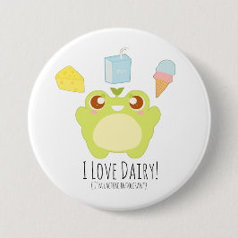 Niedlich I Liebe Leckereien Frosch Button