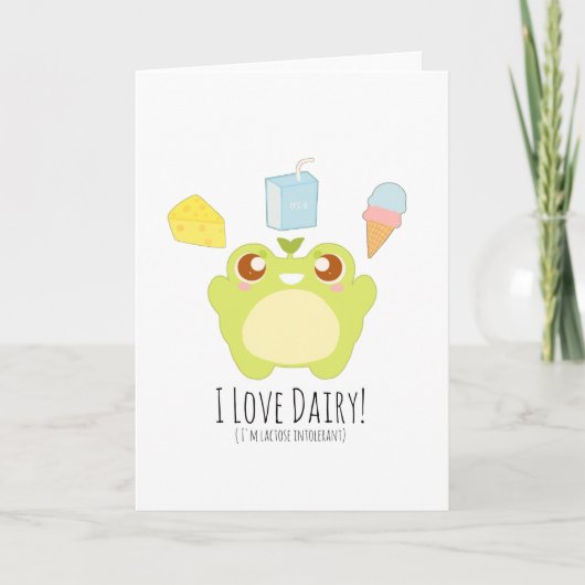 Niedlich I Liebe Leckereien Frosch Karte (Vorderseite)
