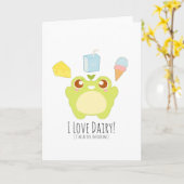 Niedlich I Liebe Leckereien Frosch Karte (Gelbe Blume)