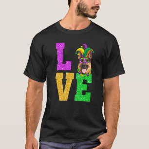 Niedlich I Liebe Mardi Gras German Shepherd Dog We T-Shirt