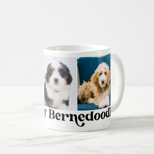 Niedlich I Liebe Mein Bernedoodle 3 Fotovorlage Kaffeetasse (VorderseiteRechts)
