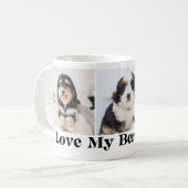 Niedlich I Liebe Mein Bernedoodle 3 Fotovorlage Kaffeetasse (Vorderseite Links)