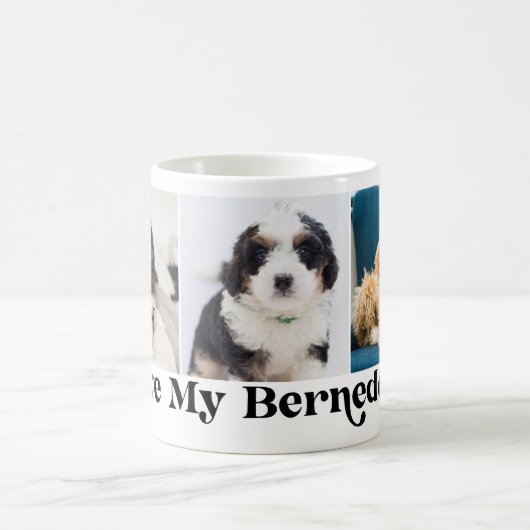 Niedlich I Liebe Mein Bernedoodle 3 Fotovorlage Kaffeetasse (Mittel)
