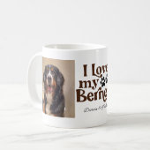 Niedlich I Liebe Mein Berner Berner Hund 2 Foto Kaffeetasse (Vorderseite Links)