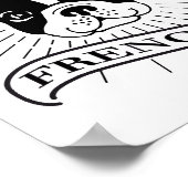 Niedlich I Liebe mein Französisches Poster (Ecke)