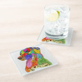 Niedlich I Liebe mein Labrador Hunde Glass Unterse Glasuntersetzer (Schrägansicht)