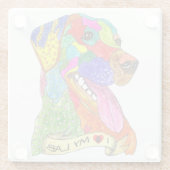 Niedlich I Liebe mein Labrador Hunde Glass Unterse Glasuntersetzer (Rückseite)