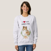 Niedlich I Liebe mein Sheltie Sweatshirt (Vorne ganz)