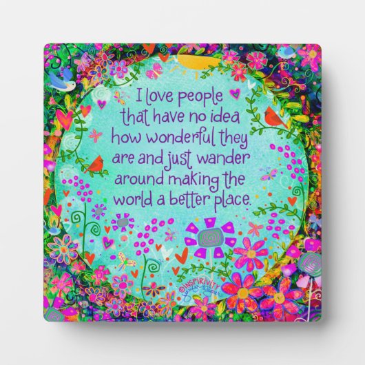 Niedlich I Liebe Menschen Inspiration Hübsch Spaß Fotoplatte (Vorderseite)