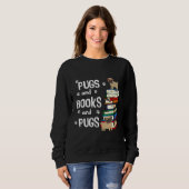 Niedlich I Liebe Mops und Bücher Klassischer T - S Sweatshirt (Vorne ganz)