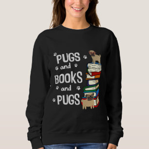 Niedlich I Liebe Mops und Bücher Klassischer T - S Sweatshirt