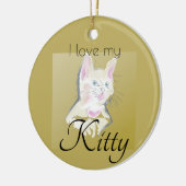 Niedlich I Liebe My Kitty Foto Keramik Ornament (Links)