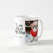 Niedlich I Liebe My Shih Tzu Dog 2 Fotovorlage Kaffeetasse (VorderseiteRechts)