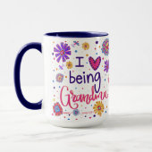 Niedlich I Liebe Oma Inspirivity Kaffeezubereitung Tasse (Links)