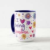 Niedlich I Liebe Oma Inspirivity Kaffeezubereitung Tasse (Vorderseite Links)