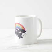 Niedlich I Liebe Orcas Rainbow Kaffeetasse (VorderseiteRechts)